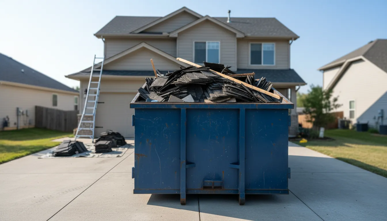 roofing dumpster rental wide